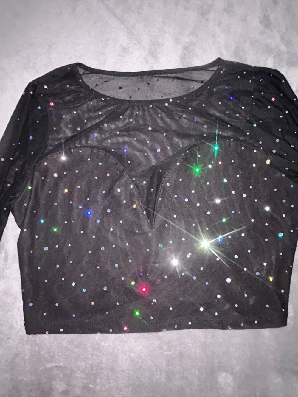 Black Rhinestone Three-Piece Mini Dress - Picture 5 of 13